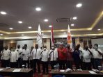 Pengurus Cabor Muaythai saat dilantik dan disaksikan oleh Bupati Jayapura.( Foto. Ty)