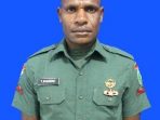 Prada Yotam Bugiangge, personel TNI Kompi-C Yonif 756WMS .(Foto. Pendam XVIICenderawasih)