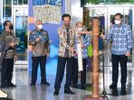 Menteri Perdagangan saat mendampingi Presiden RI pada Pembukaan Jakarta Internasional Handicraft Trade Fair (INACRAFT) Tahun 2022 di Jakarta Convention Center, Jakarta, Rabu (2332022). (Foto. Kemendag)