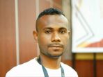 Ketua Karetaker DPD Pemuda Saireri Papua (PSP) Kabupaten Jayapura, Silvo Womsiwor.(Foto. KMAN VI)