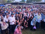 Ribuan masyarakat sarmi saat menghadiri kampanye terbuka Mari - Yo dan Yanni - Jemmi.(Foto. Tim)
