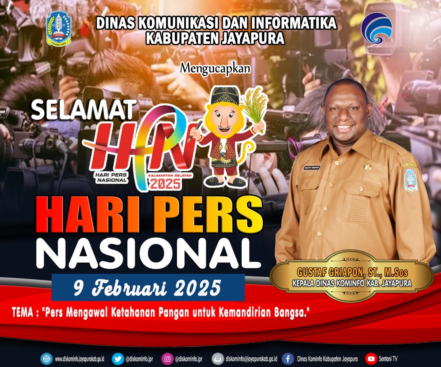 Ucapkan HPN 2025, Kadiskominfo Jayapura Apresiasi Kerja Insan Pers ...
